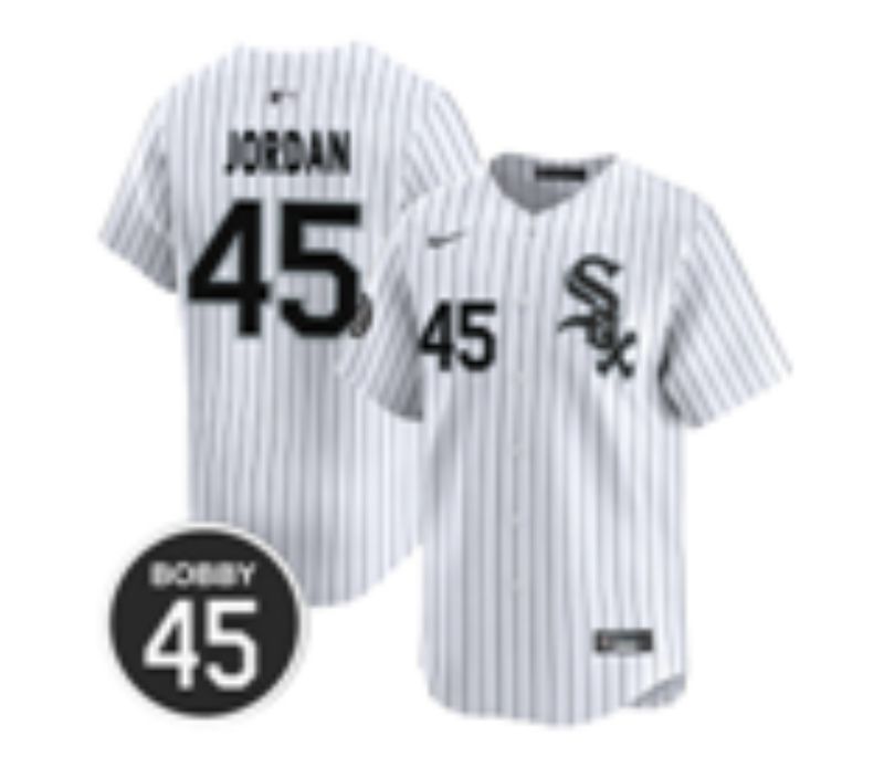 Men Chicago White Sox #45 Jordan white Nike MLB 2025 jersey 06